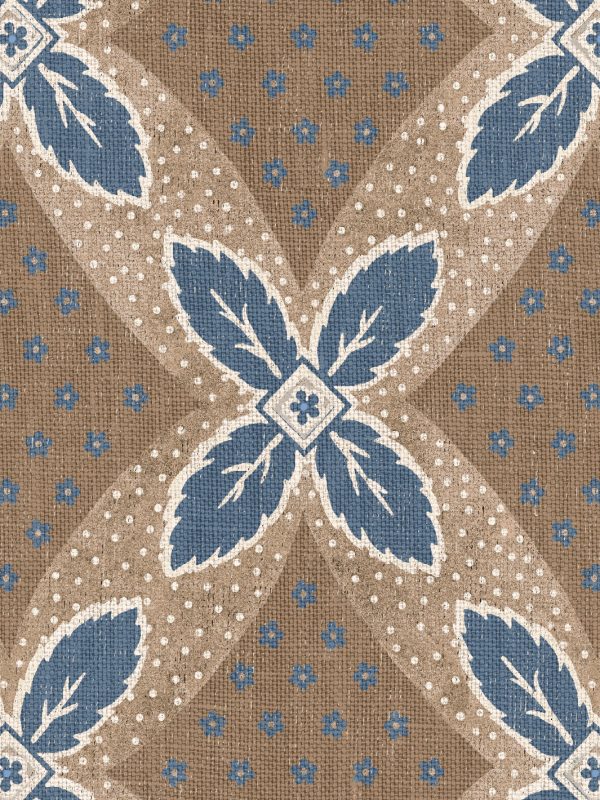 Arthur  Wallpaper by Nathan Turner - Blue on Brown Supply