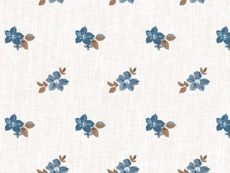 Anna Floral  Wallpaper by Nathan Turner - Blue Brown Online now