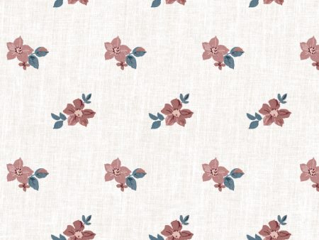 Anna Floral  Wallpaper by Nathan Turner - Pink Blue on Sale