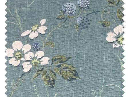 Heaton  Linen Fabric by Nathan Turner - Blue Online Sale