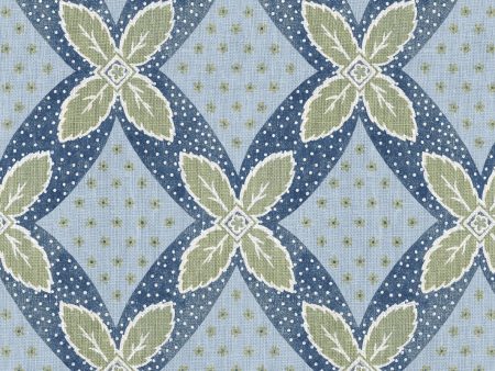 Arthur  Wallpaper by Nathan Turner - Green on Blue Fashion