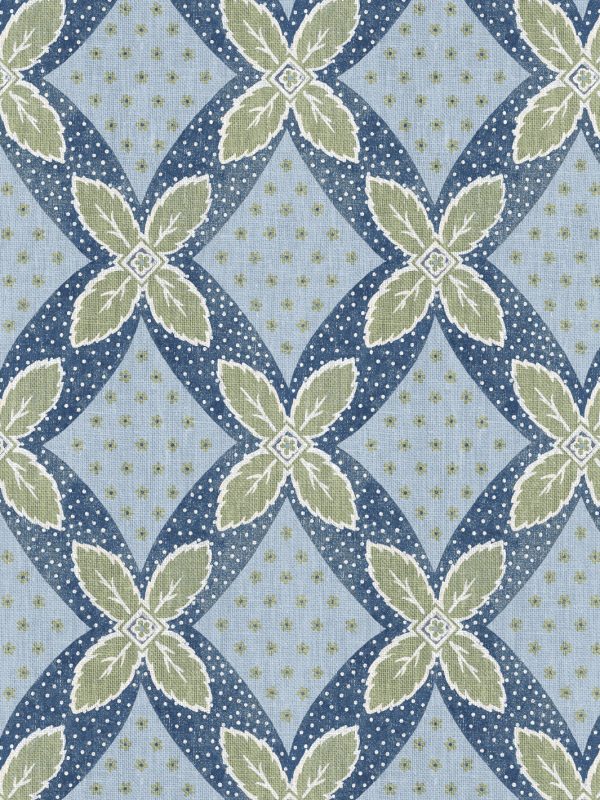 Arthur  Wallpaper by Nathan Turner - Green on Blue Fashion