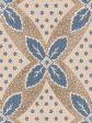 Arthur  Wallpaper by Nathan Turner - Blue on Taupe on Sale