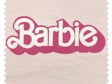 Fabric by the Yard - 80s Barbie™ Logo - Pink For Discount