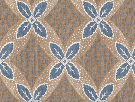 Arthur  Wallpaper by Nathan Turner - Blue on Brown Supply