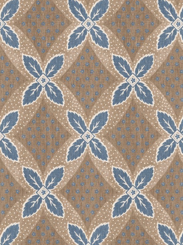 Arthur  Wallpaper by Nathan Turner - Blue on Brown Supply