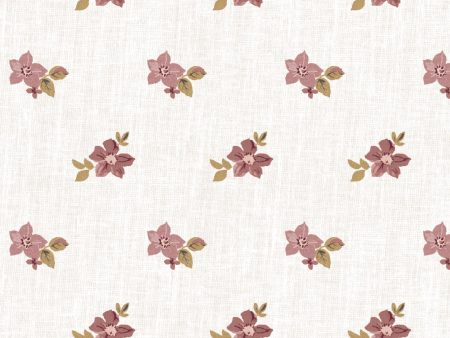 Anna Floral  Wallpaper by Nathan Turner - Mustard Pink Sale