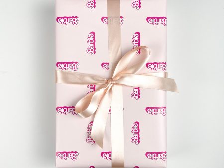 Barbie™ 80 s Logo Gift Wrap - Pink Fashion