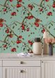 Pomegranate Birds  Wallpaper by Nathan Turner - Jade Green Online Sale