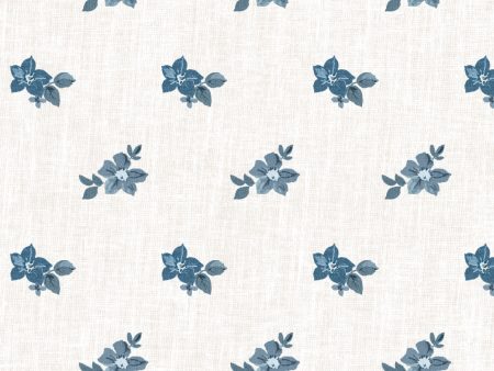 Anna Floral  Wallpaper by Nathan Turner - Blues Online Hot Sale