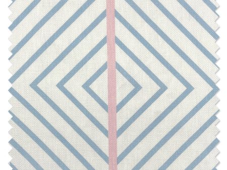 Fabric by the Yard - Barbie™ Dreamhouse Diamond - Baby Blue Pink For Discount