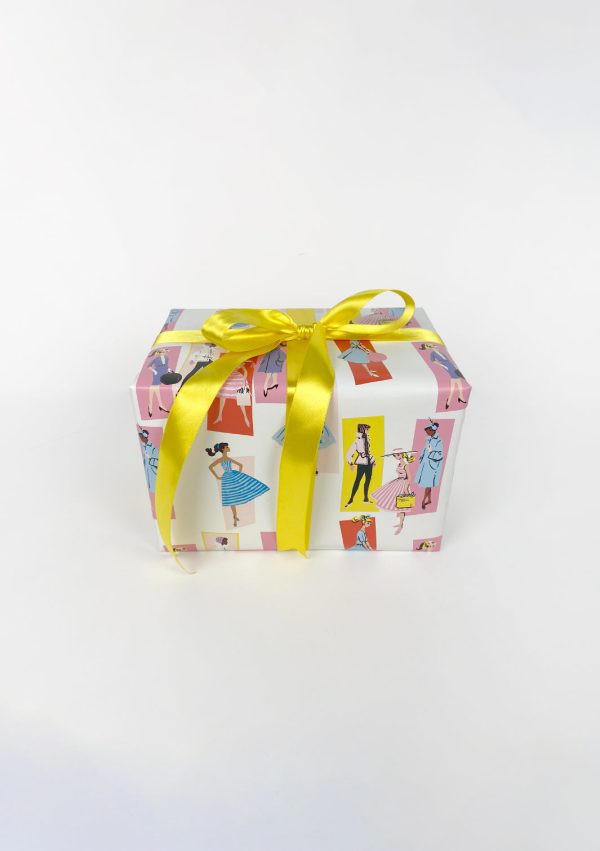 Mod Shapes Barbie™ Gift Wrap - Daffodil Persimmon Sale