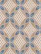 Arthur  Wallpaper by Nathan Turner - Blue on Taupe on Sale