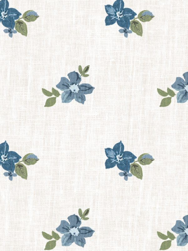 Anna Floral  Wallpaper by Nathan Turner - Blue Green Cheap