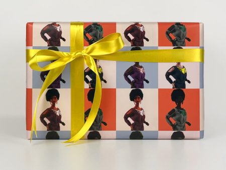 Pop Print Black Barbie™ Gift Wrap - Multi For Sale