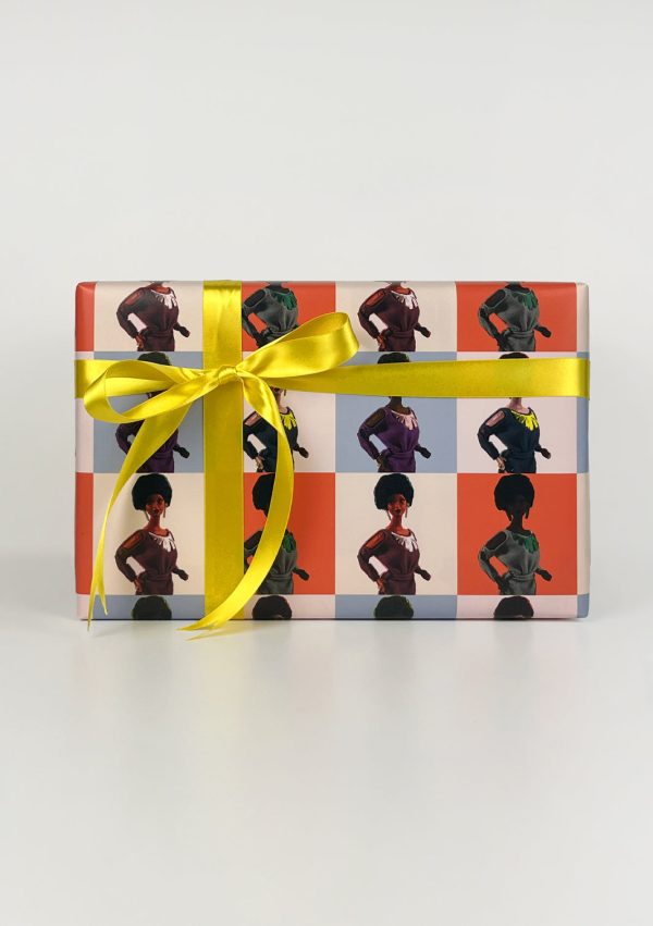 Pop Print Black Barbie™ Gift Wrap - Multi For Sale