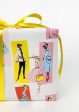 Mod Shapes Barbie™ Gift Wrap - Daffodil Persimmon Sale