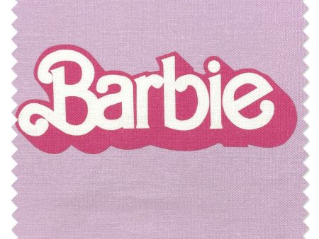 Fabric by the Yard - 80s Barbie™ Logo - Lavender Online now