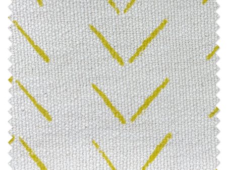 Fabric by the Yard - Arrows - Yellow on California Cotton Cheap