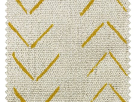 Fabric by the Yard - Arrows - Gold on California Cotton For Sale