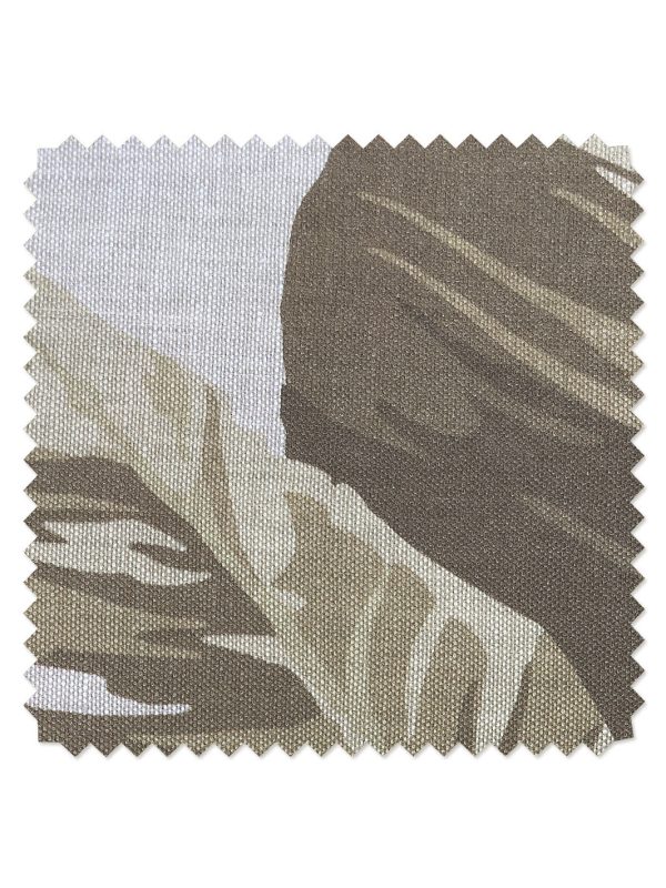 Fabric by the Yard - Pacifico Palm - Cappuccino on Flax Linen For Sale