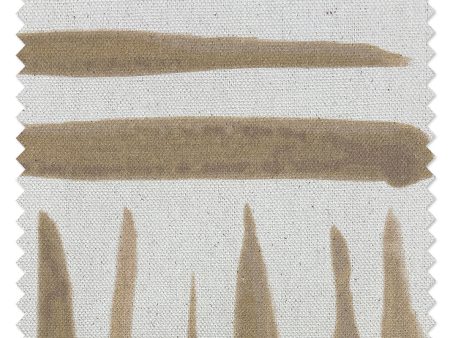 Fabric by the Yard - Watercolor Weave Small - Taupe on Raw Canvas For Discount