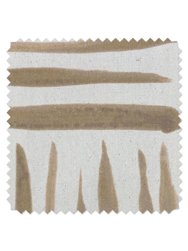 Fabric by the Yard - Watercolor Weave Small - Taupe on Raw Canvas For Discount