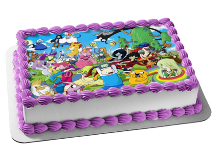 Adventure Time  Finn Jake Princess Bubblegum and Marceline Edible Cake Topper Image ABPID00580 Hot on Sale