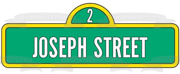 Sesame Street Logo Street Sign Personalized Edible Cake Topper Image ABPID00822 Supply