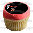 Basketball Goal with Basketball on Black Background Edible Cake Topper Image ABPID00783 Supply