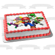 Super Mario Brothers Yoshi Luigi and Wario Edible Cake Topper Image ABPID00901 on Sale