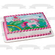 Unicorn with Rainbow Coloring Book Pink Castle Edible Cake Topper Image ABPID00820 Online now