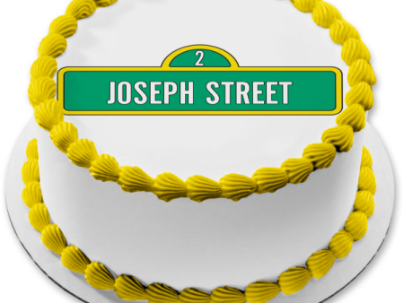 Sesame Street Logo Street Sign Personalized Edible Cake Topper Image ABPID00822 Supply