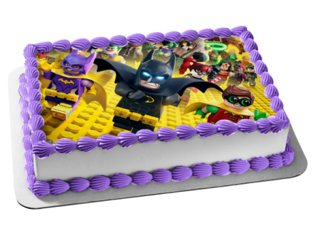 The LEGO Batman Movie Robin Batwoman The Joker Harley Quinn Edible Cake Topper Image ABPID00882 Online now