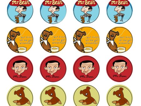 Mr Bean Teddy Bear but First Let Me Get Breakfast Edible Cupcake Topper Images ABPID00587 Supply