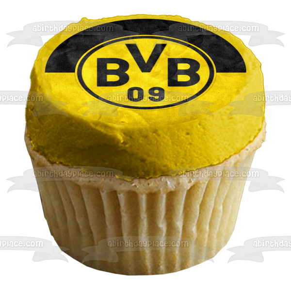 Borussia Dortmund Soccer Club Flag Logo Edible Cake Topper Image ABPID00304 on Sale