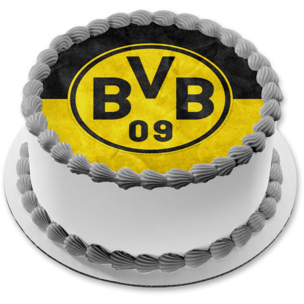 Borussia Dortmund Soccer Club Flag Logo Edible Cake Topper Image ABPID00304 on Sale