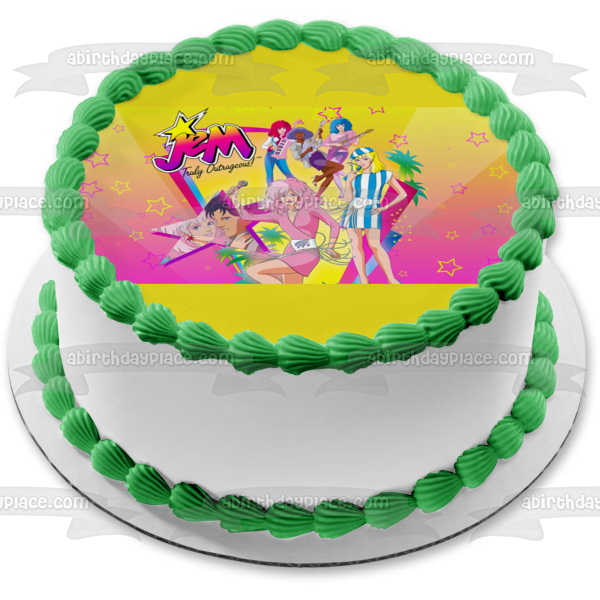 Jem and the Holograms Stars Edible Cake Topper Image ABPID00830 Online Hot Sale