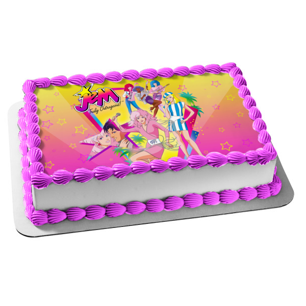 Jem and the Holograms Stars Edible Cake Topper Image ABPID00830 Online Hot Sale