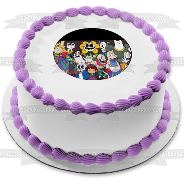 Undertale No Vacation Time Sans Pacifist Edible Cake Topper Image ABPID00846 Fashion