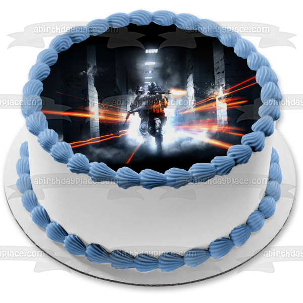 Battlefield 3 Men with Guns Lasers Edible Cake Topper Image ABPID00069 Sale