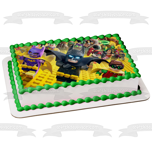 The LEGO Batman Movie Robin Batwoman The Joker Harley Quinn Edible Cake Topper Image ABPID00882 Online now