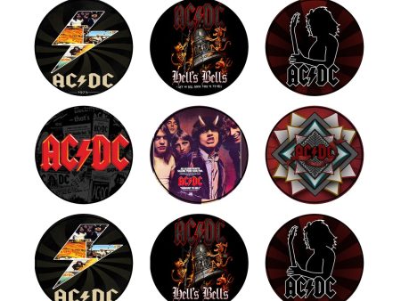 AC DC Logo Music Dave Evans Colin Burgess Angus Young Brian Johnson Malcom Young Edible Cupcake Topper Images ABPID00251 Sale