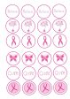 Breast Cancer Awareness Believe Cure Pink Ribbons and Butterflies Edible Cupcake Topper Images ABPID00499 Cheap