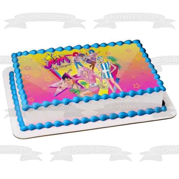 Jem and the Holograms Stars Edible Cake Topper Image ABPID00830 Online Hot Sale