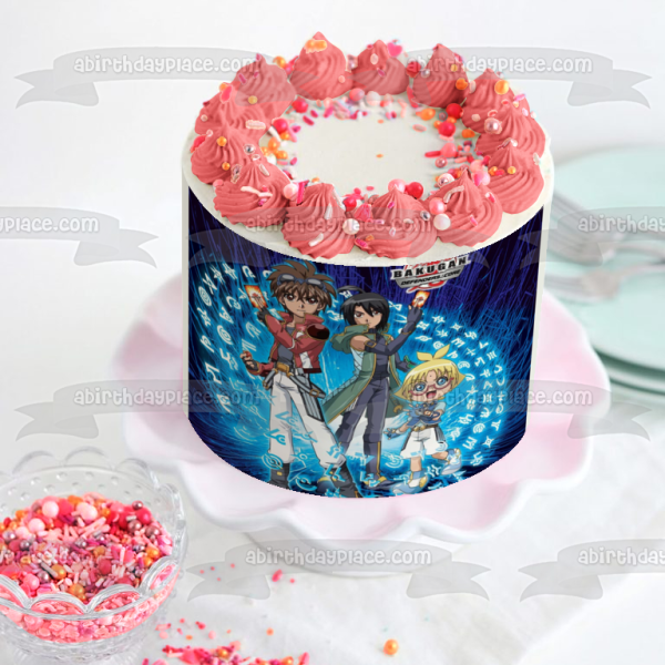 Bakugan Defenders Core Dan Kuso Marucho Marukura Shun Kazami Edible Cake Topper Image ABPID00266 Supply