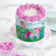 Unicorn with Rainbow Coloring Book Pink Castle Edible Cake Topper Image ABPID00820 Online now