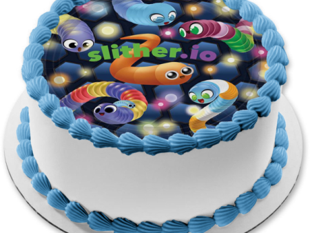 Slither.Io Avatar Snake Skins Edible Cake Topper Image ABPID00844 Online Hot Sale