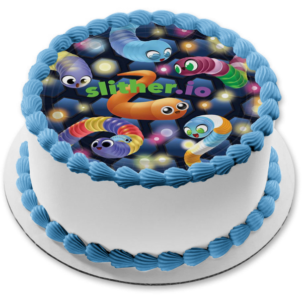 Slither.Io Avatar Snake Skins Edible Cake Topper Image ABPID00844 Online Hot Sale