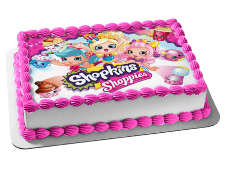 Shopkins Shoppies Popette Jessicake Bubbleisha Edible Cake Topper Image ABPID00834 For Sale